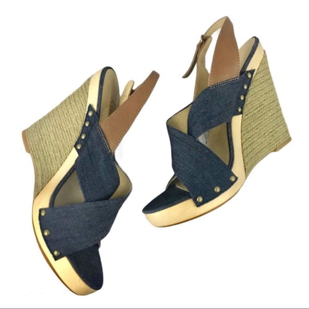 Levity Terri Denim Wedges espadrille Sandals